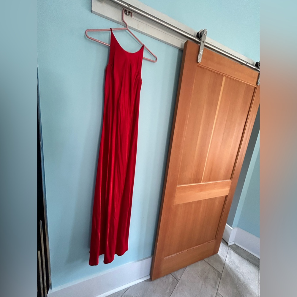 Long red dress